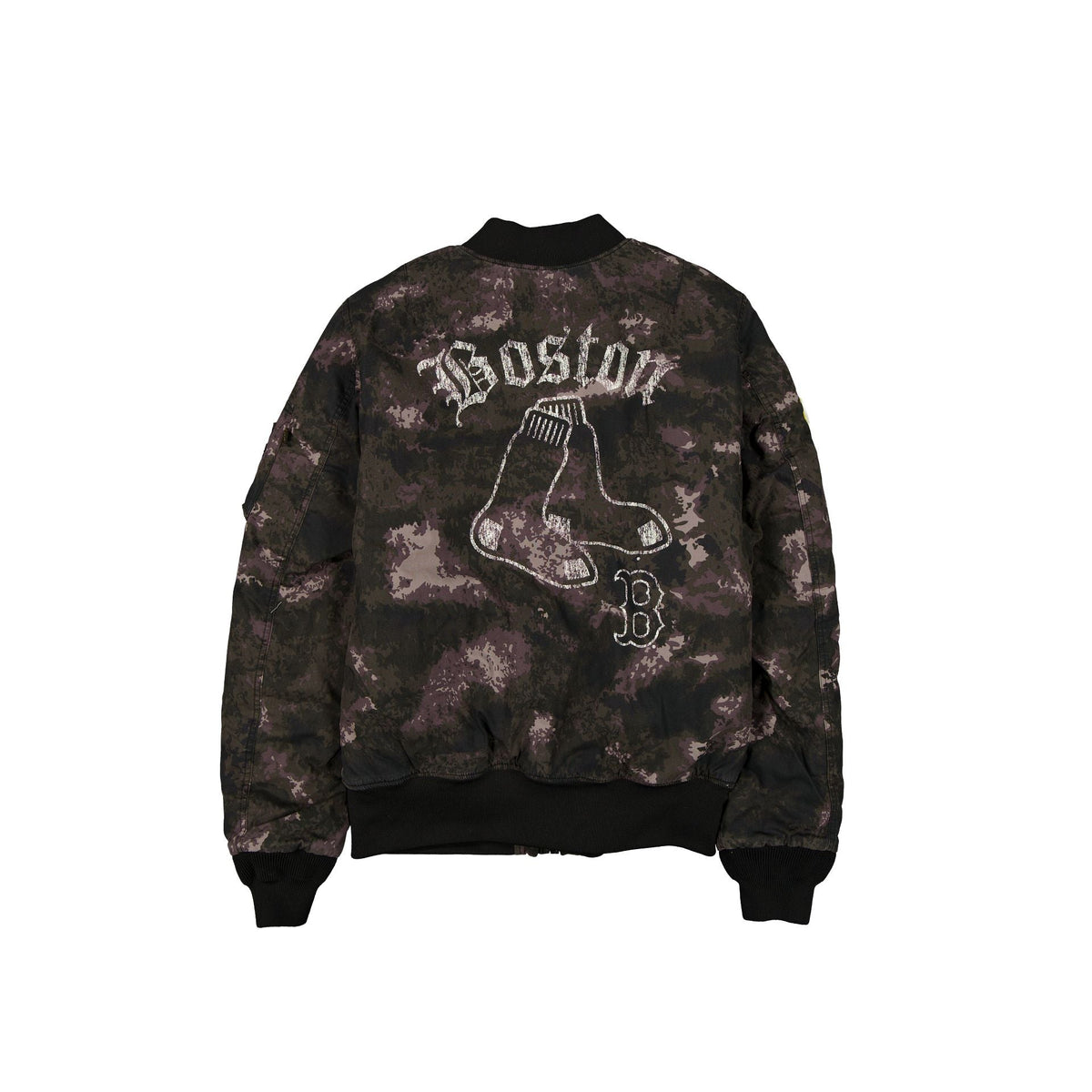 Alpha Industries x Boston Red Sox Black Camo MA-1 Bomber Jacket