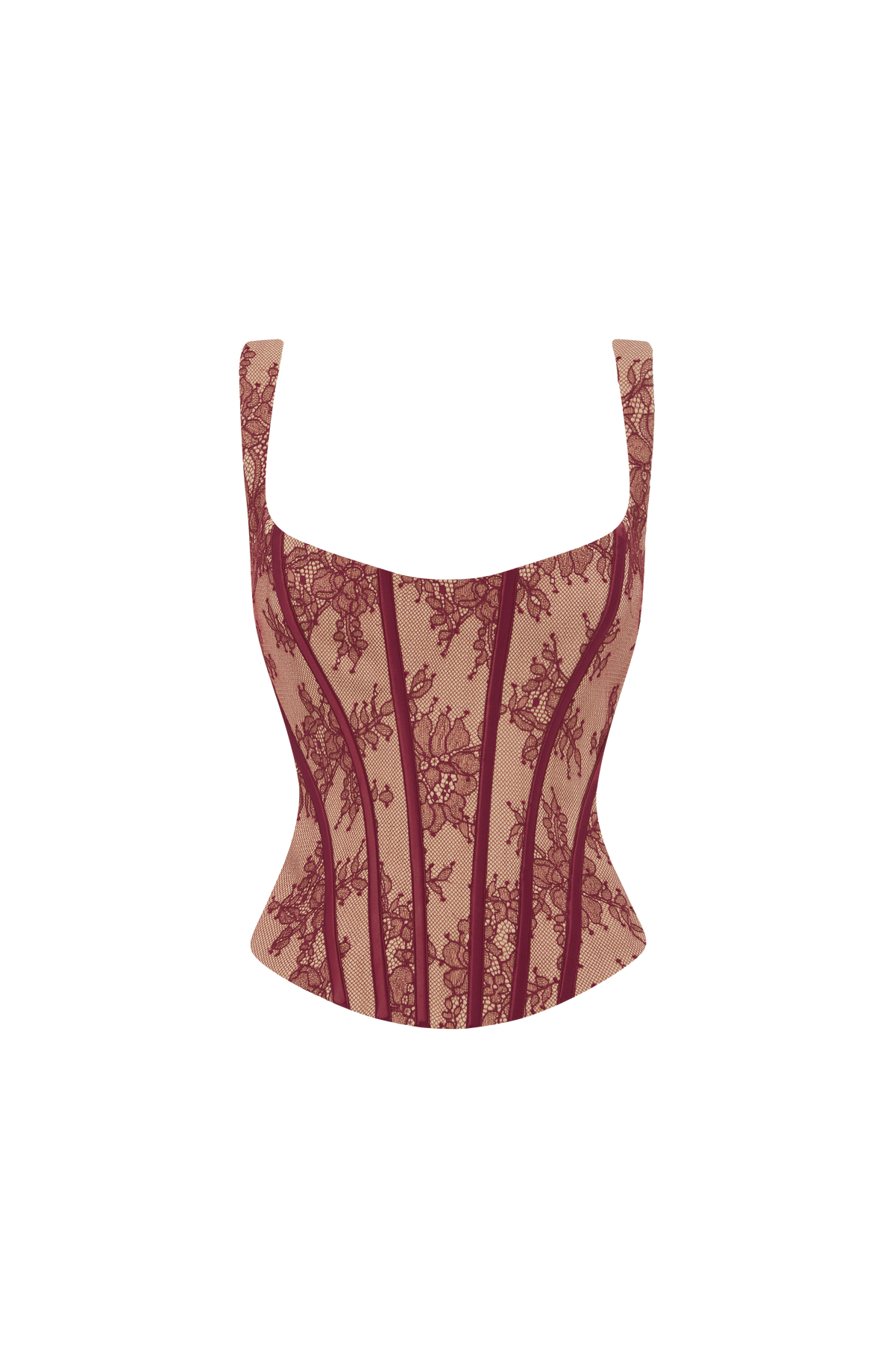 Nixie Corset - Burgundy Lace