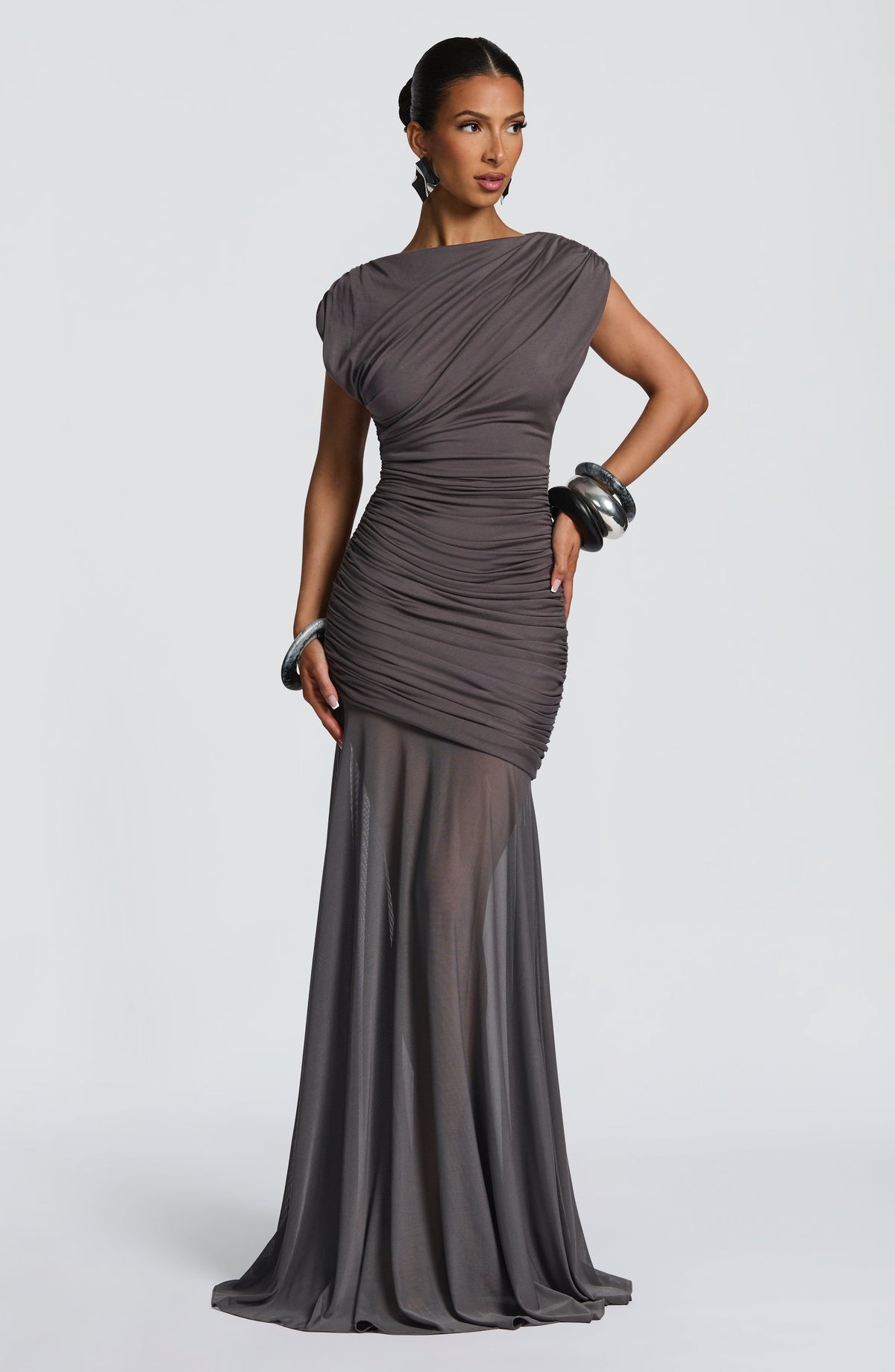 Demelza Maxi Dress - Charcoal