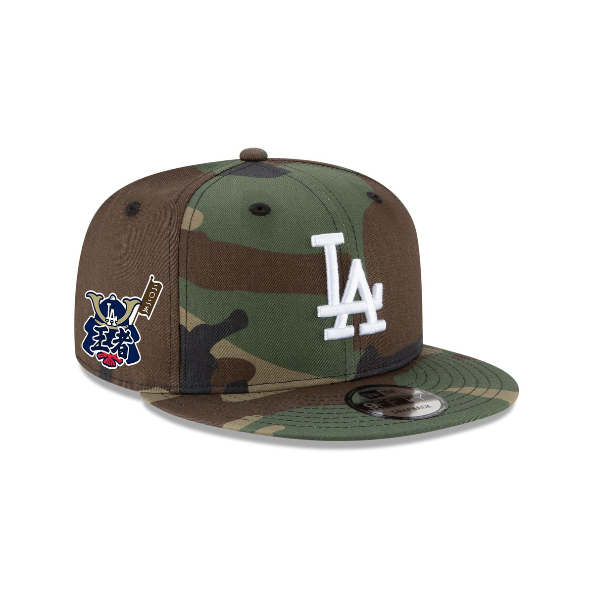 Los Angeles Dodgers 2025 World Series Champions Samurai Patch Camo 9FIFTY Snapback Hat