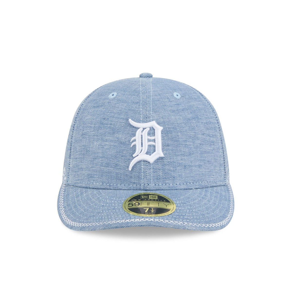 Detroit Tigers Hand Stitched Chambray Low Profile 59FIFTY Fitted Hat