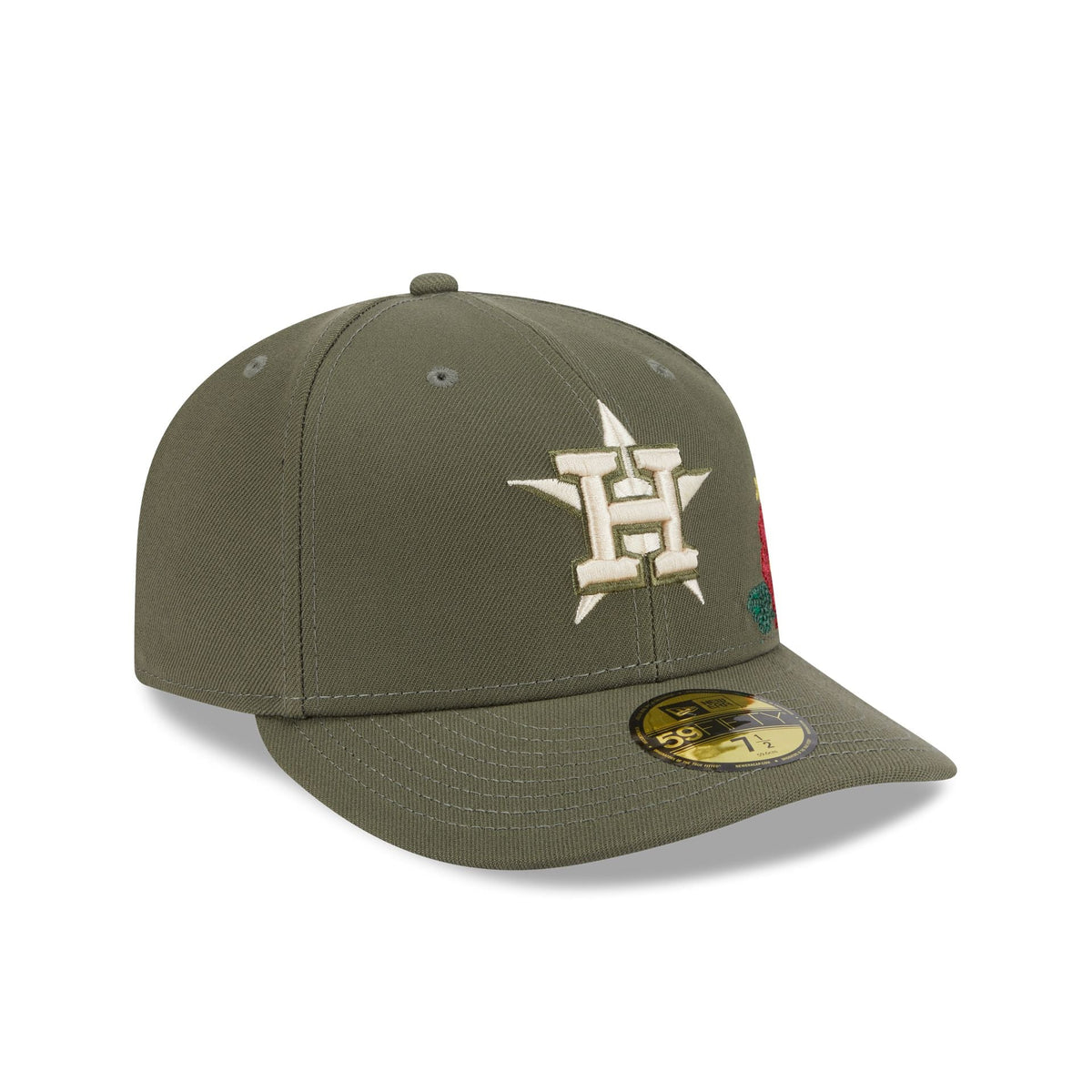 Houston Astros Tonal Florals Olive 59FIFTY Fitted Hat