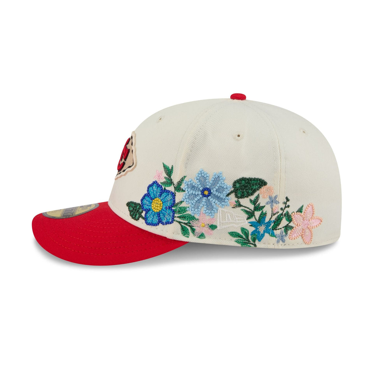 Kansas City Chiefs Tonal Florals White 59FIFTY Fitted Hat