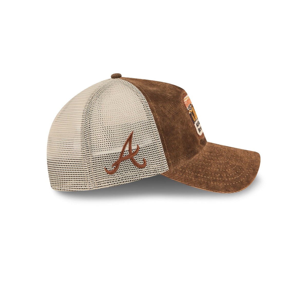 Atlanta Braves Vintage Landscape Brown 9TWENTY A-Frame Trucker Hat