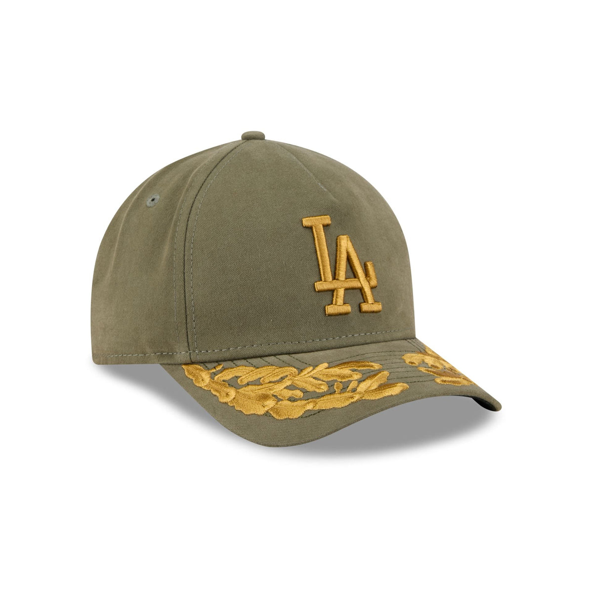 Alpha Industries x Los Angeles Dodgers Olive Green 9FORTY M-Crown A-Frame Snapback Hat
