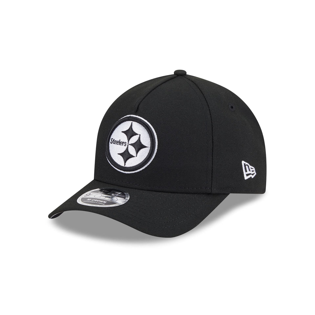 Pittsburgh Steelers Black & White 9FORTY M-Crown A-Frame Snapback Hat