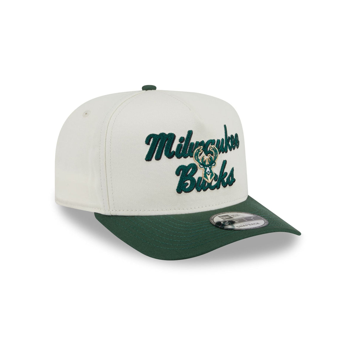 Milwaukee Bucks Chainstitch 9FIFTY A-Frame Snapback Hat