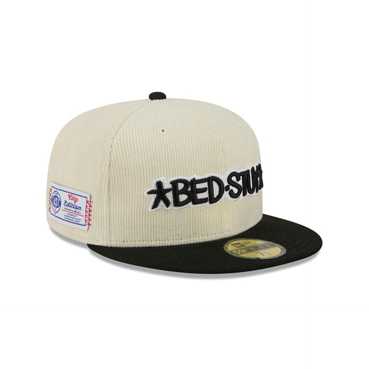 Brooklyn Nets 2025 City Edition Chrome White Corduroy 59FIFTY Fitted Hat