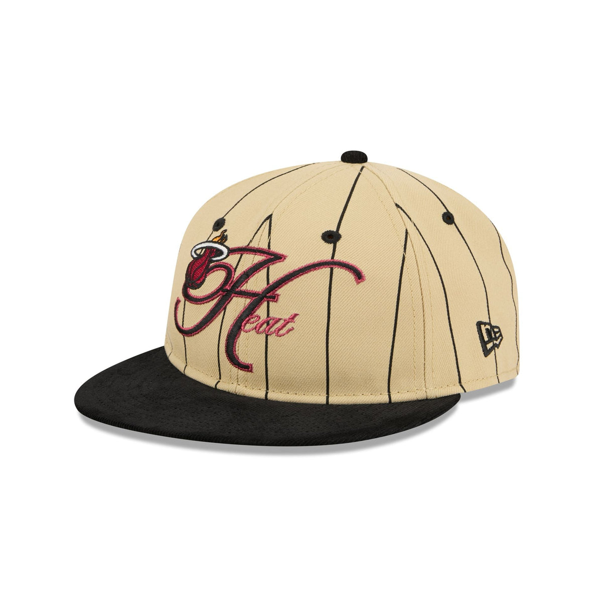 Miami Heat Pinstripe Script Retro Crown 9FIFTY Adjustable Hat