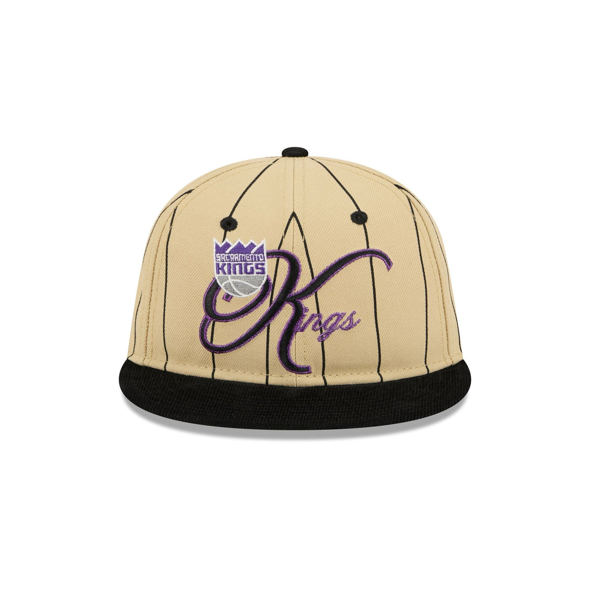 Sacramento Kings Pinstripe Script Retro Crown 9FIFTY Adjustable Hat