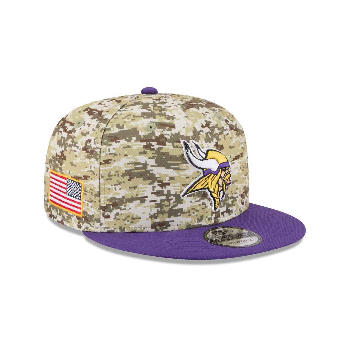 Minnesota Vikings 2025 Salute to Service Fan Gear 9FIFTY Snapback Hat