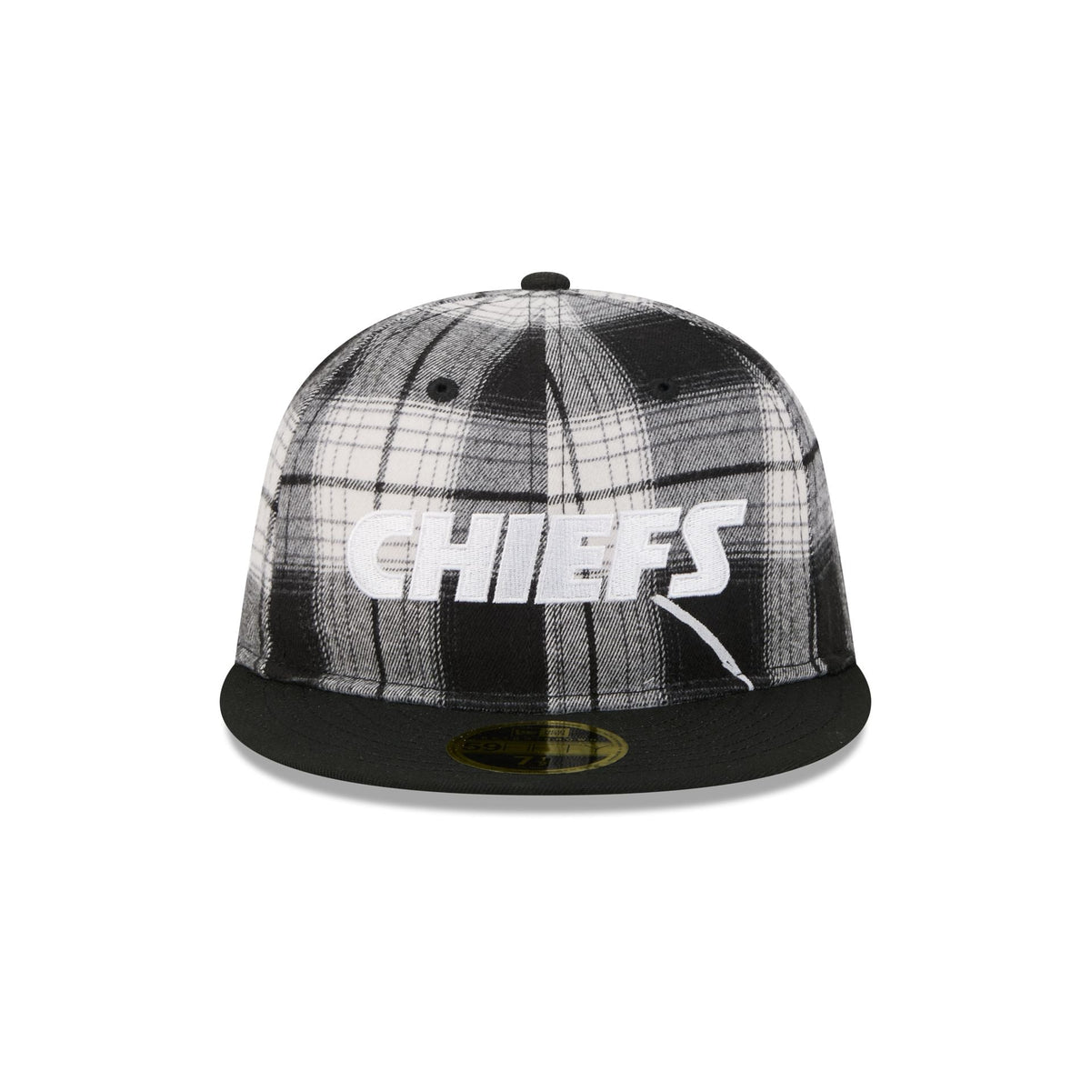 Kansas City Chiefs Grunge Plaid Retro Crown 59FIFTY Fitted Hat