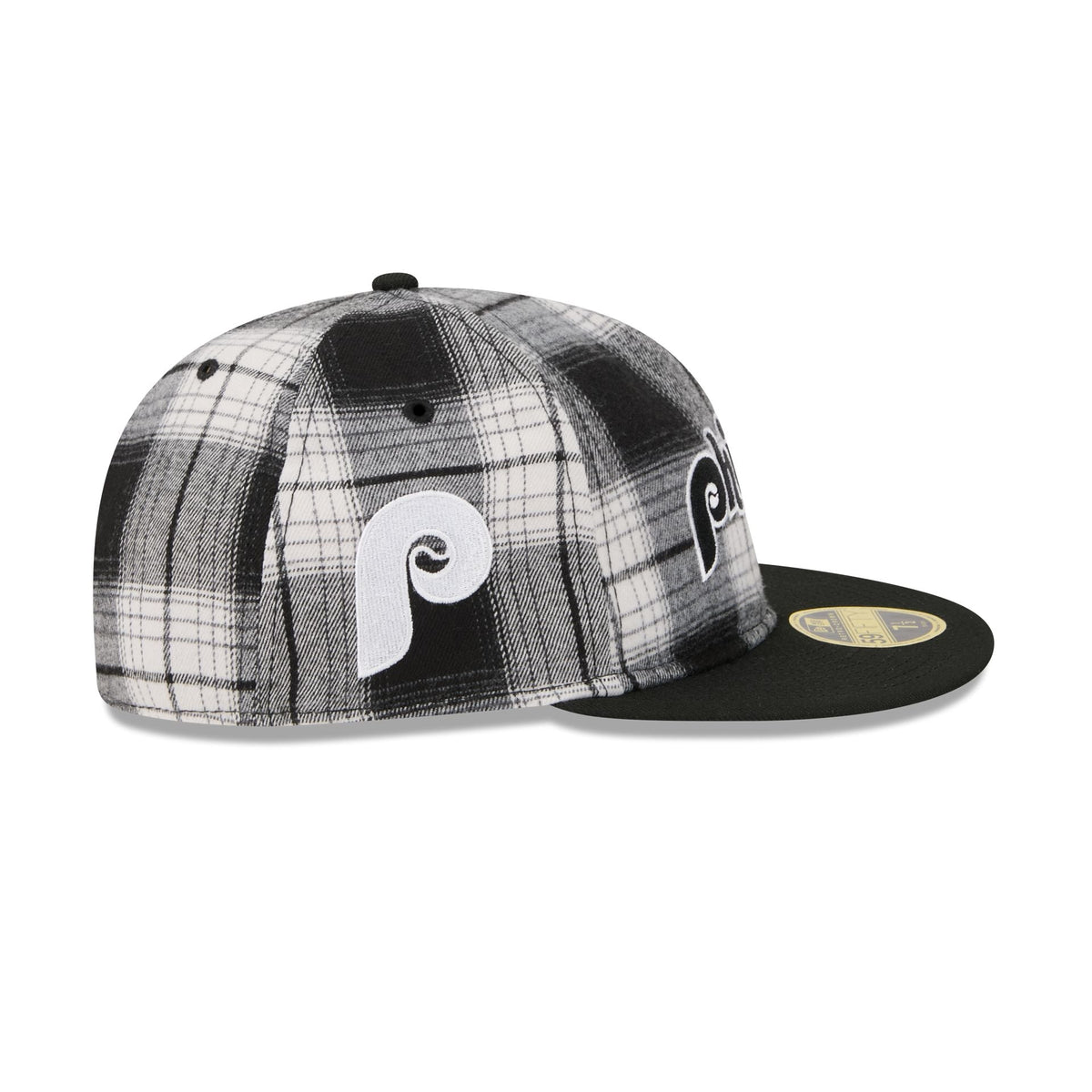 Philadelphia Phillies Grunge Plaid Retro Crown 59FIFTY Fitted Hat