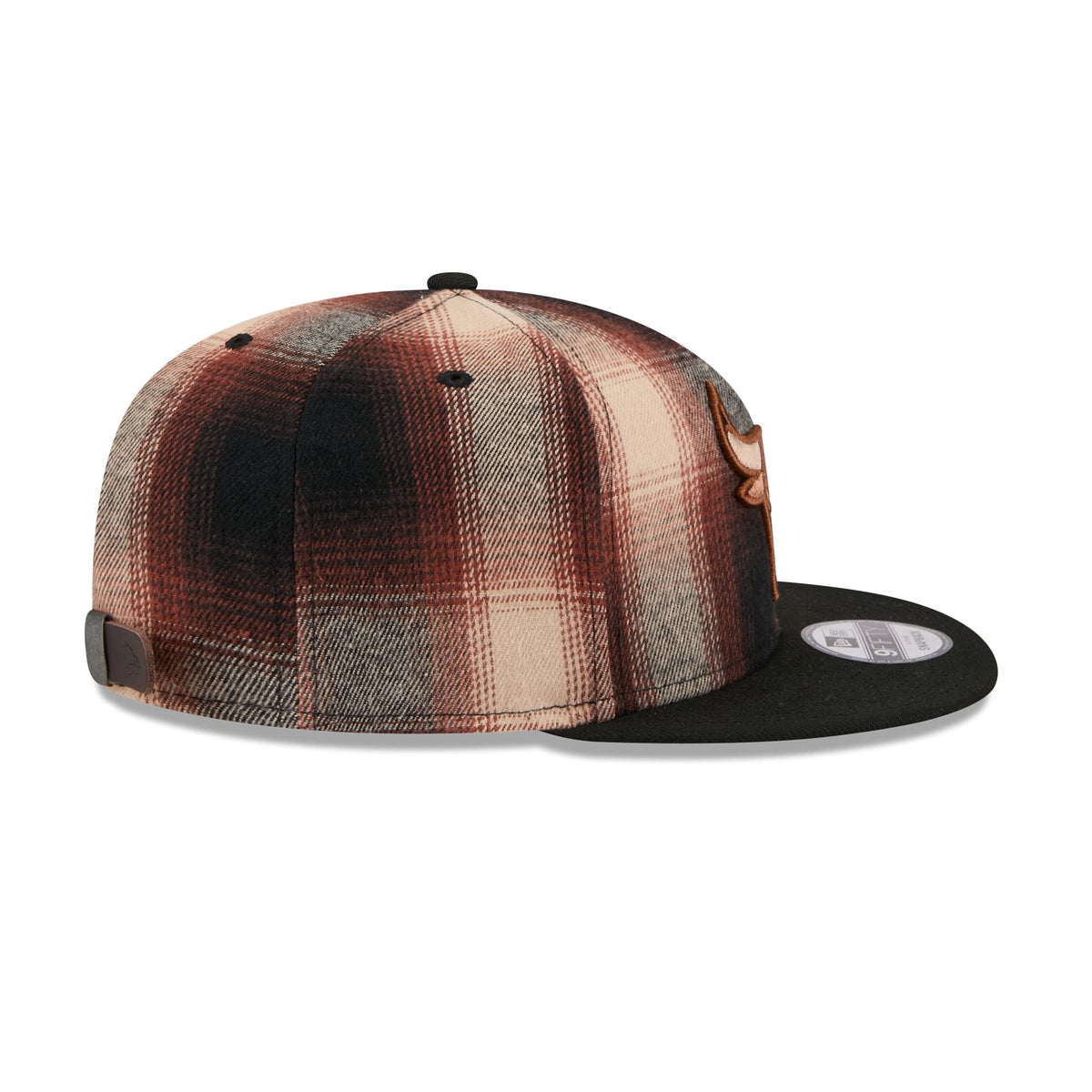 Chicago Bulls Grunge Plaid 9FIFTY A-Frame Adjustable Hat