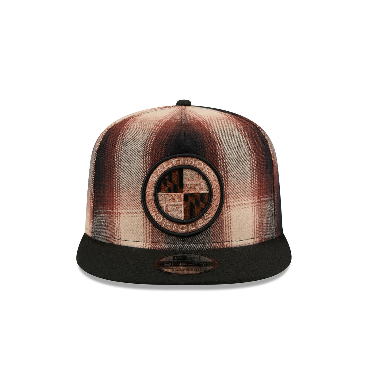 Baltimore Orioles Grunge Plaid 9FIFTY A-Frame Adjustable Hat