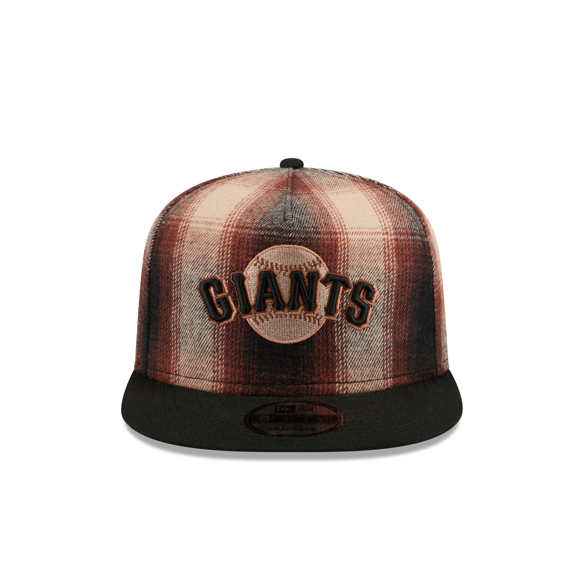 San Francisco Giants Grunge Plaid 9FIFTY A-Frame Adjustable Hat