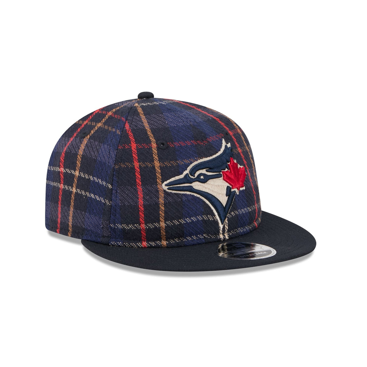 Toronto Blue Jays Grunge Plaid Retro Crown 9FIFTY Adjustable Hat