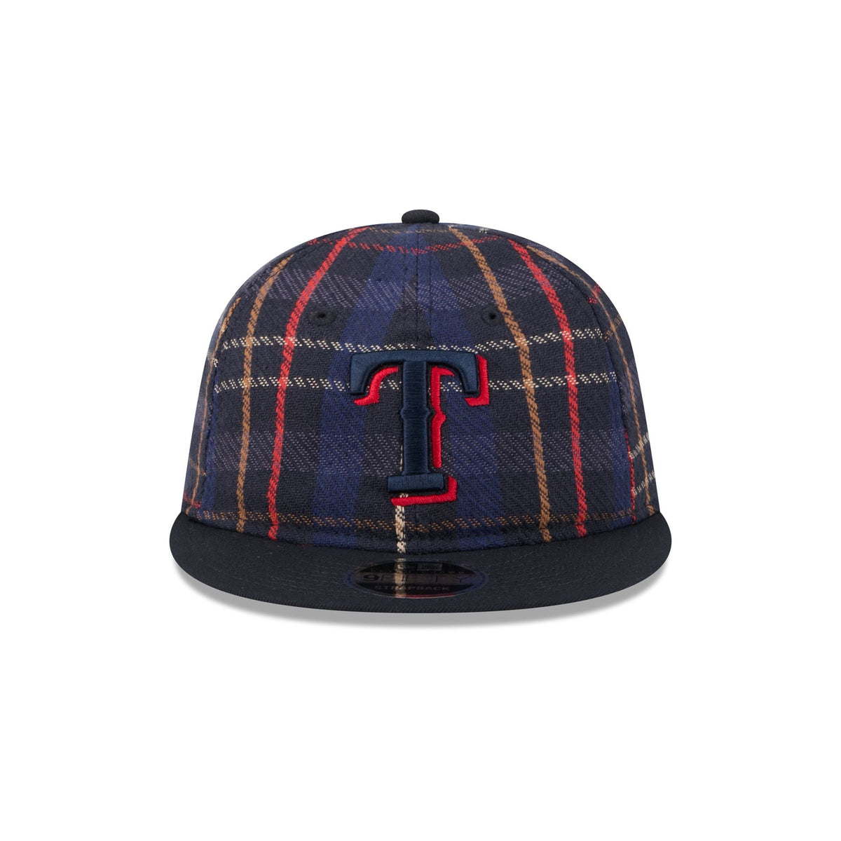 Texas Rangers Grunge Plaid Retro Crown 9FIFTY Adjustable Hat