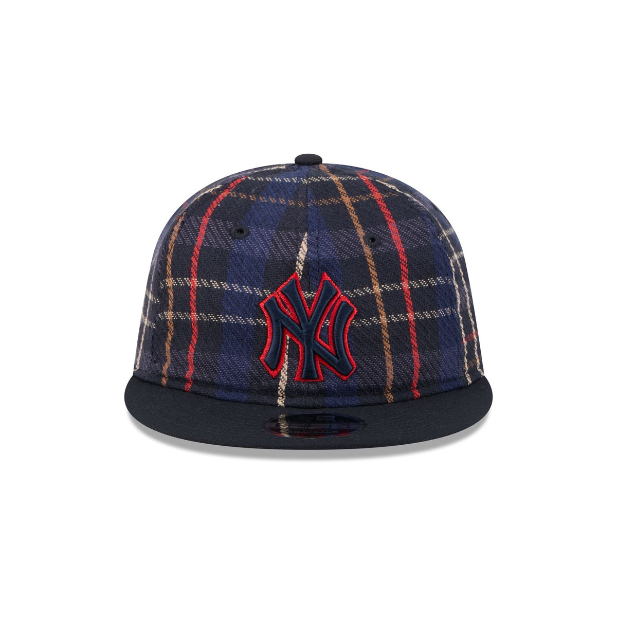 New York Yankees Grunge Plaid Retro Crown 9FIFTY Adjustable Hat