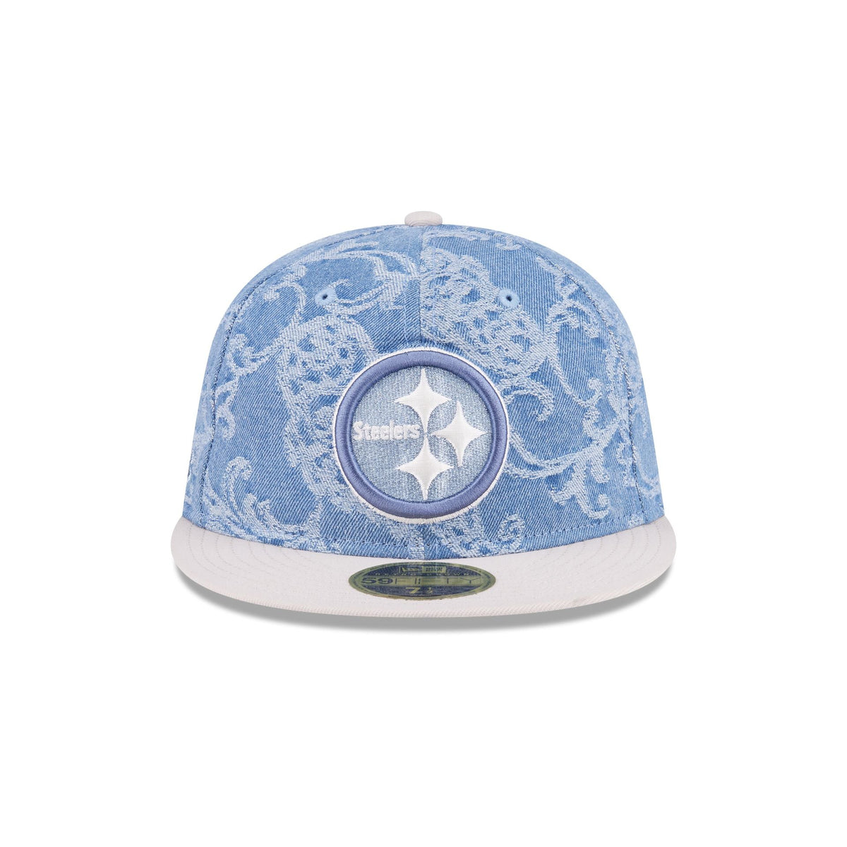 Just Caps Jacquard Denim Pittsburgh Steelers Retro Crown 59FIFTY Fitted Hat