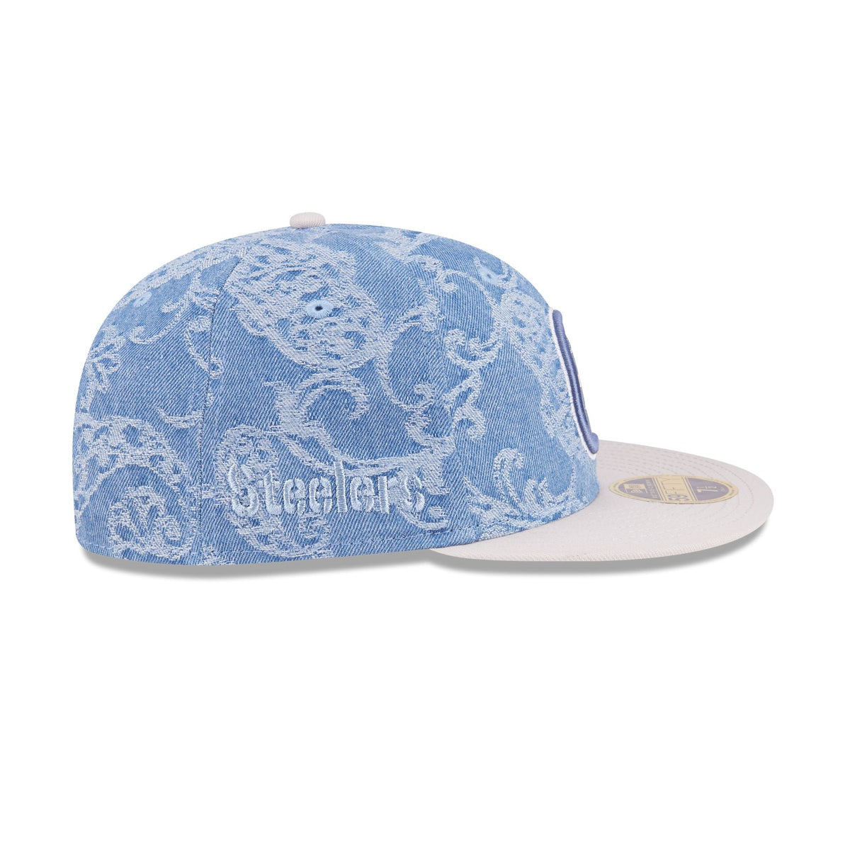 Just Caps Jacquard Denim Pittsburgh Steelers Retro Crown 59FIFTY Fitted Hat