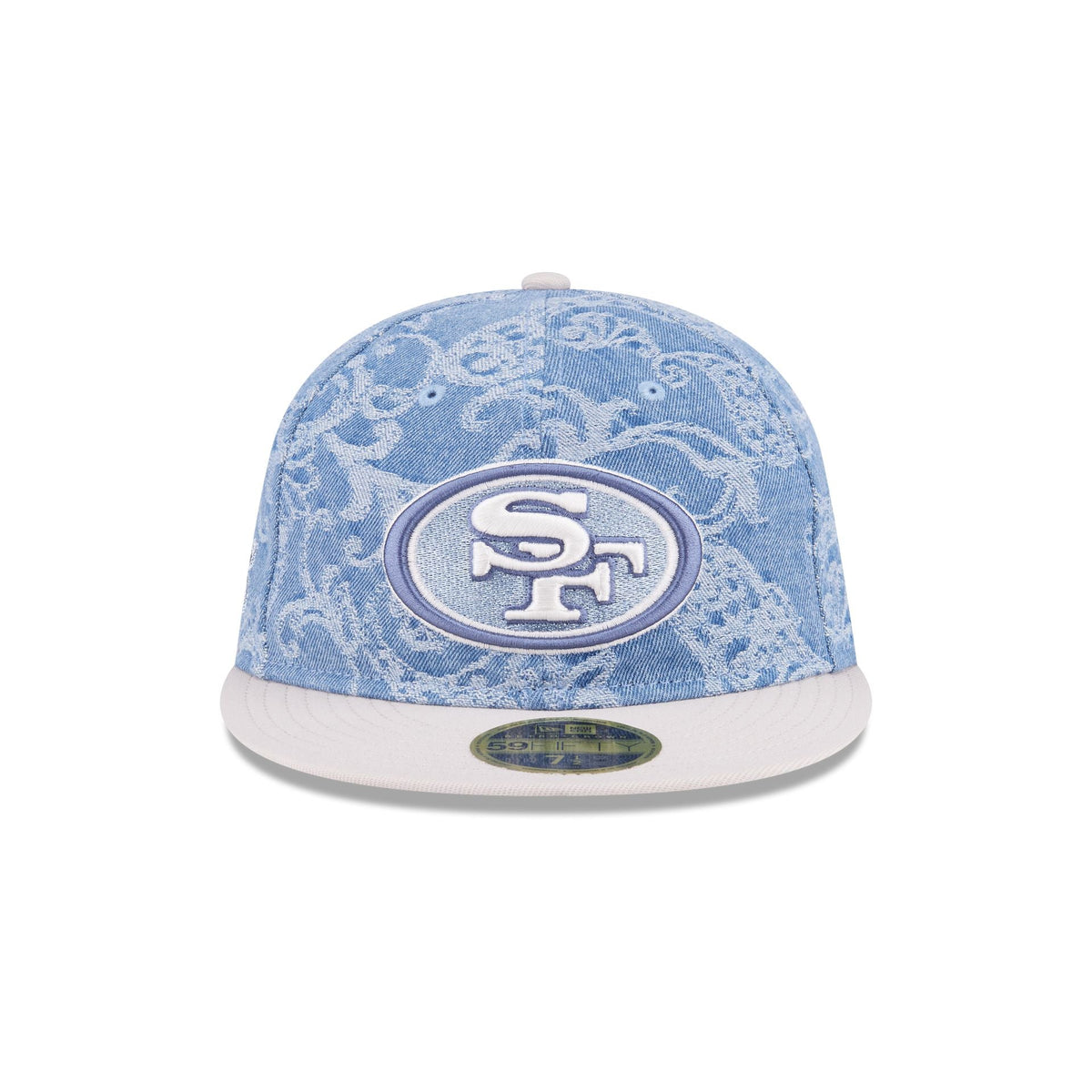 Just Caps Jacquard Denim San Francisco 49ers Retro Crown 59FIFTY Fitted Hat