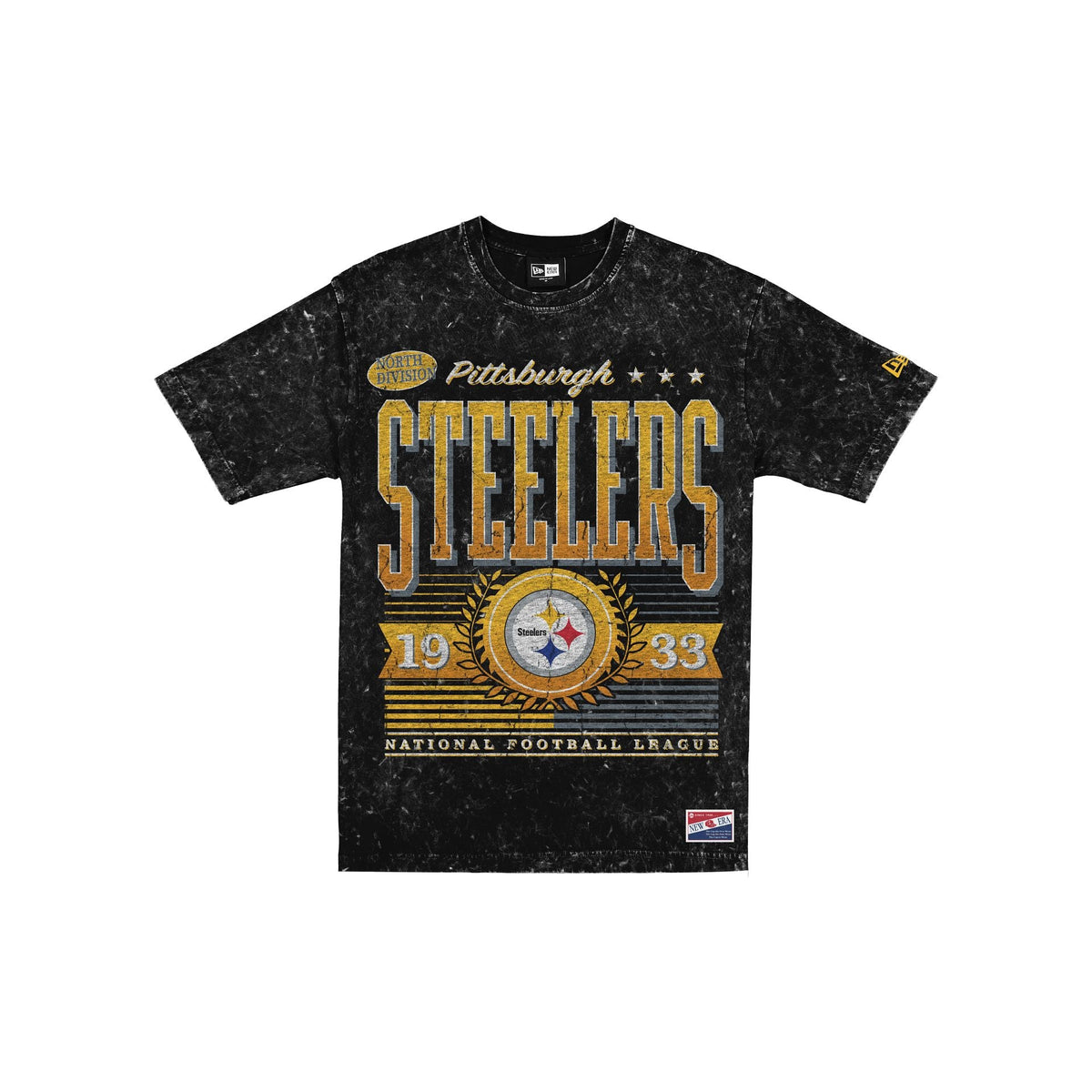 Pittsburgh Steelers Throwback Vintage Wash T-Shirt