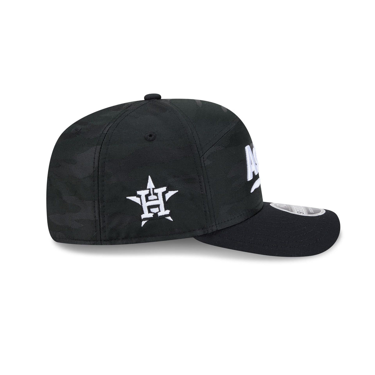 Houston Astros Black Camo Split Panel 9SEVENTY Stretch-Snap Hat