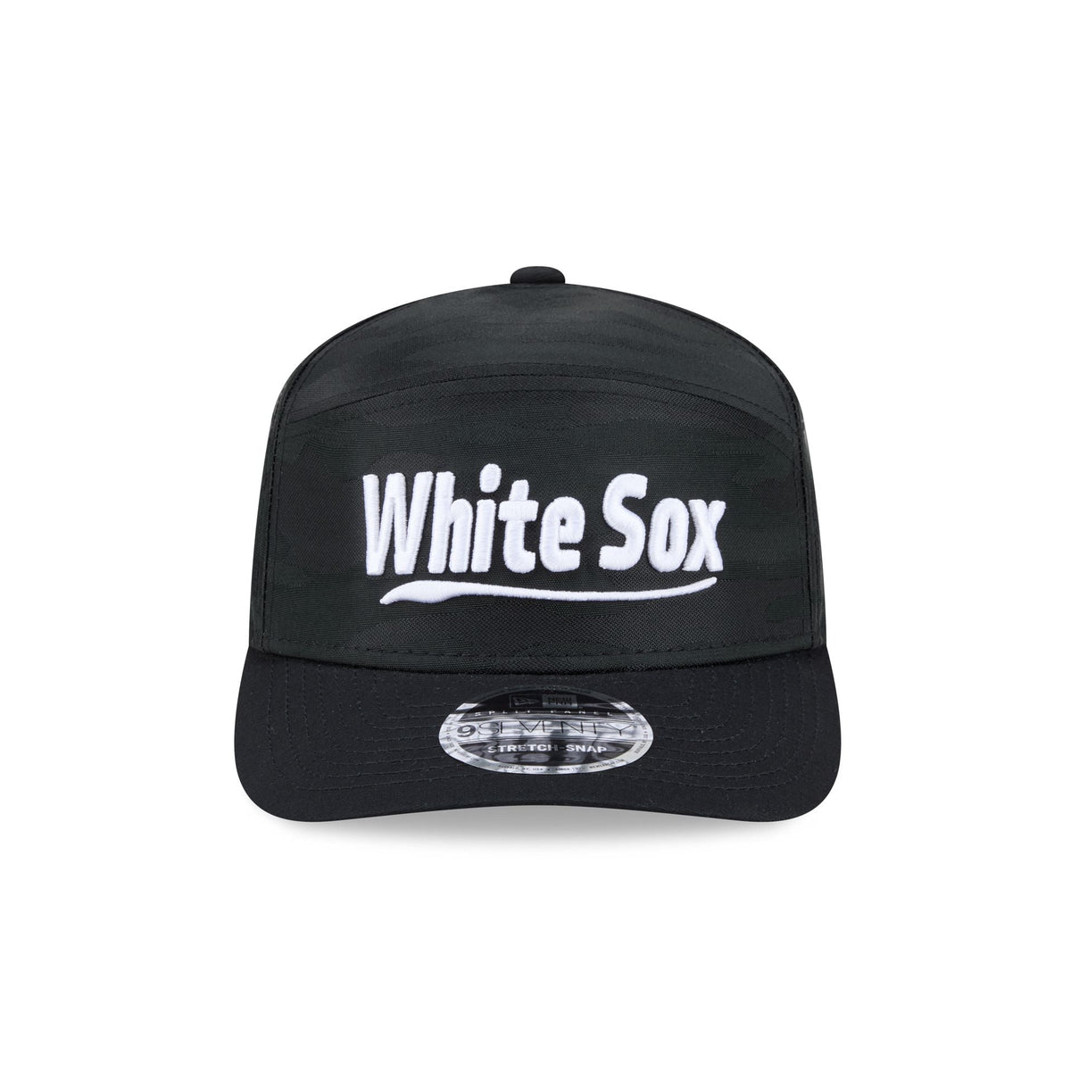 Chicago White Sox Black Camo Split Panel 9SEVENTY Stretch-Snap Hat