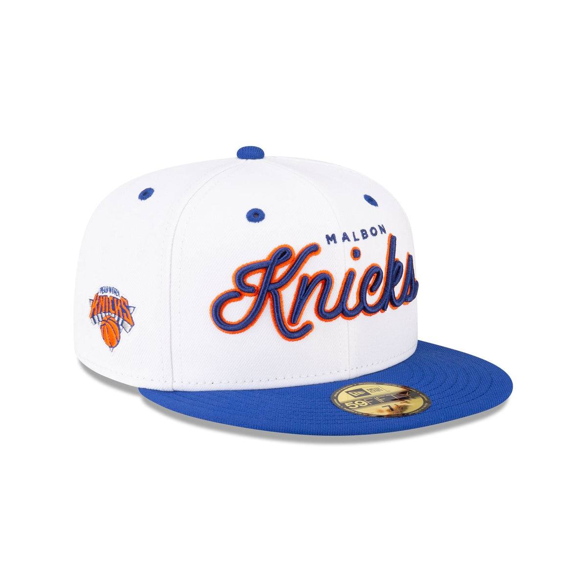 Malbon x New York Knicks White 59FIFTY Fitted Hat