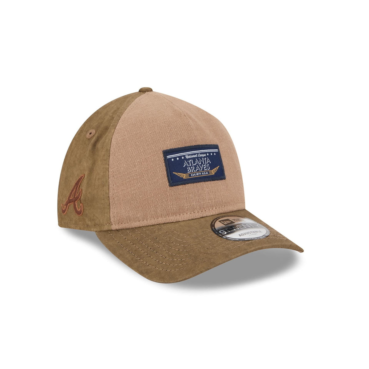 Atlanta Braves Utility Linen 9TWENTY A-Frame Adjustable Hat
