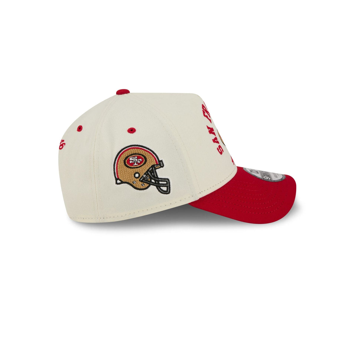 San Francisco 49ers Chrome White Arched 9FORTY A-Frame Snapback Hat
