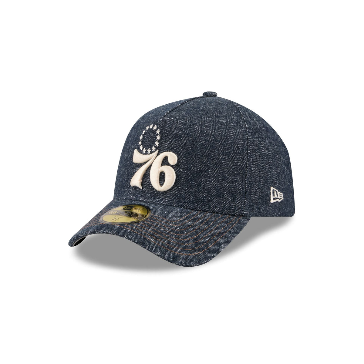 Philadelphia 76ers Denim 59FORTY A-Frame Fitted Hat