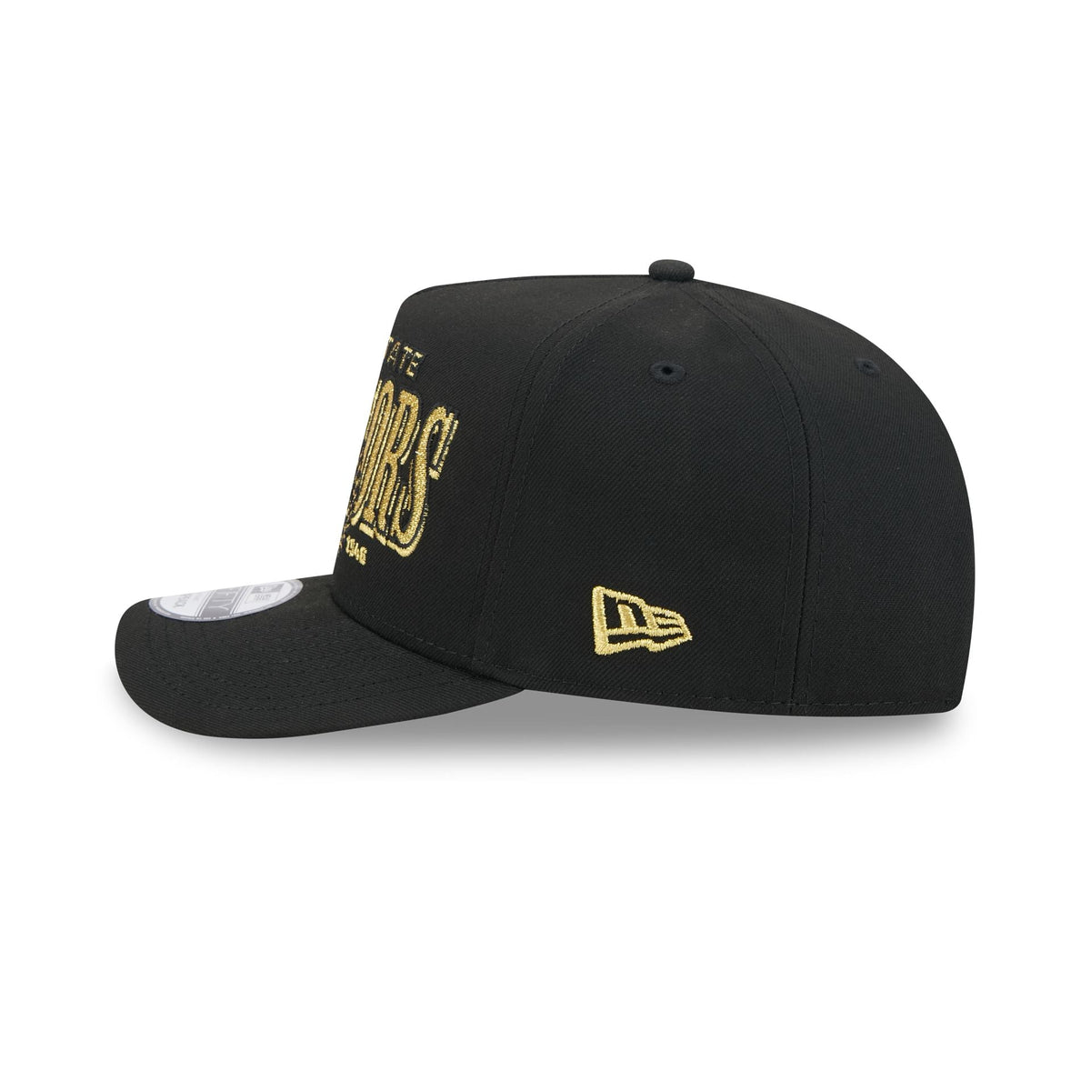 Golden State Warriors Gold Laurel Black 9FIFTY A-Frame Snapback Hat