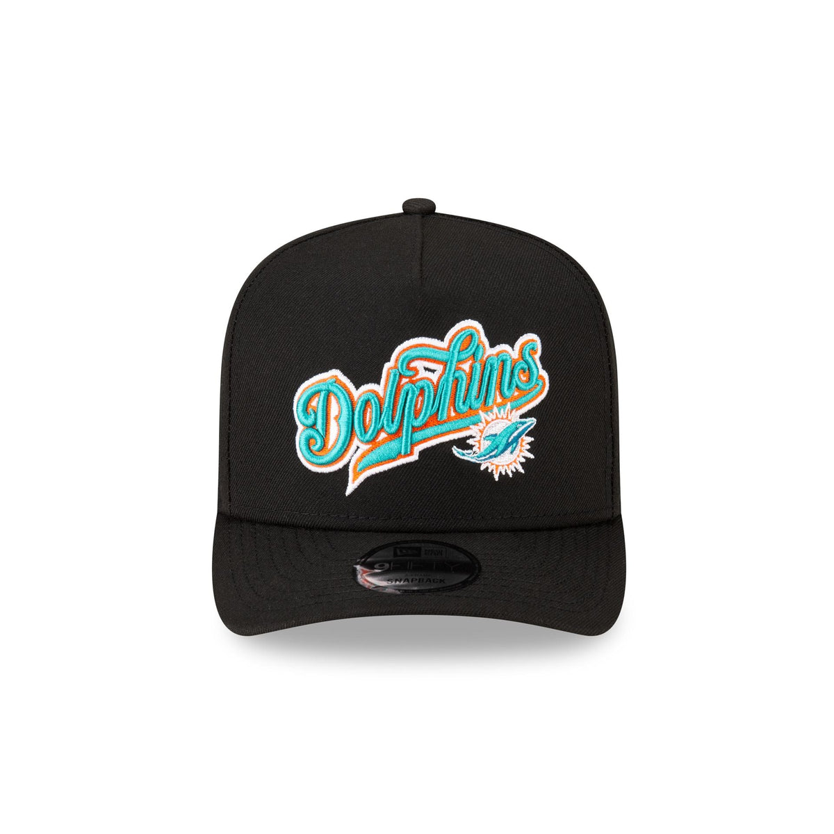 Born x Raised x Miami Dolphins Script Black 9FIFTY A-Frame Snapback Hat