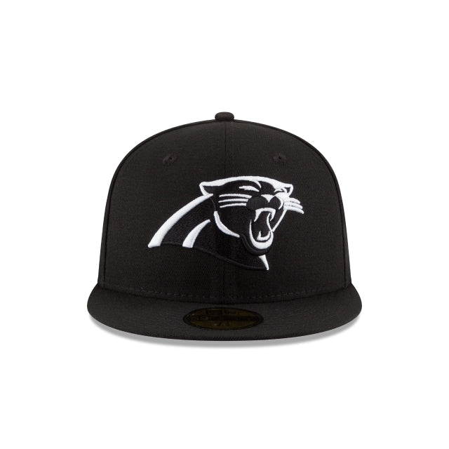 Carolina Panthers Black & White 59FIFTY Fitted Hat