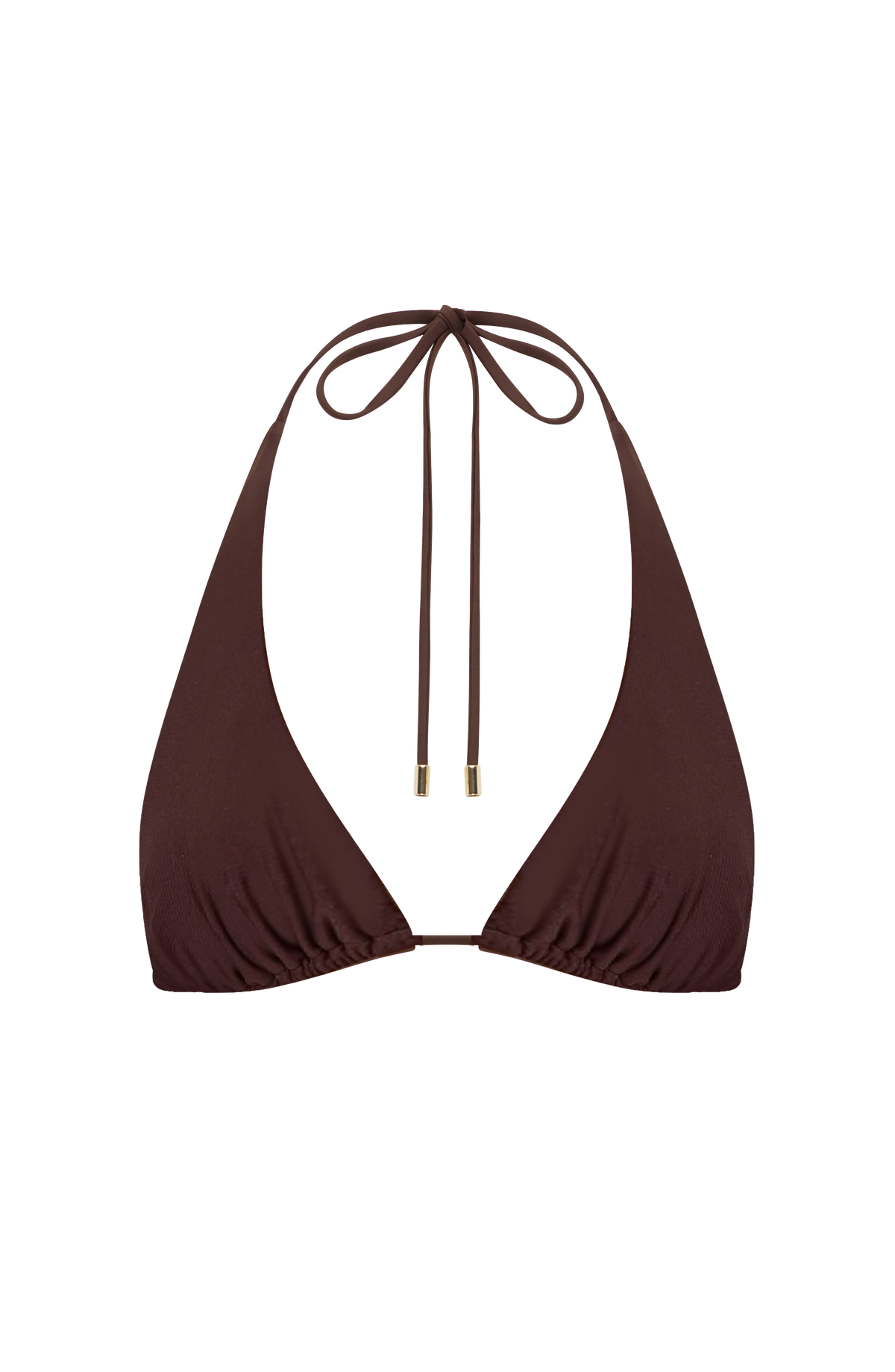 Pietra Triangle Bikini Top - Plum Brown