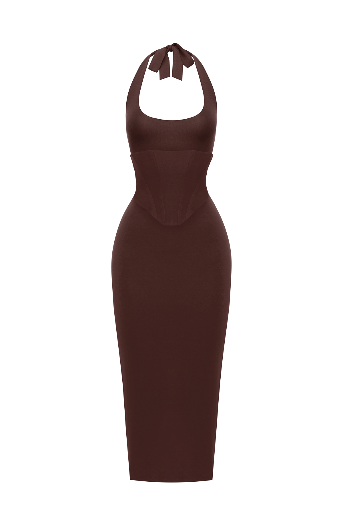Roberta Midi Dress - Plum Brown