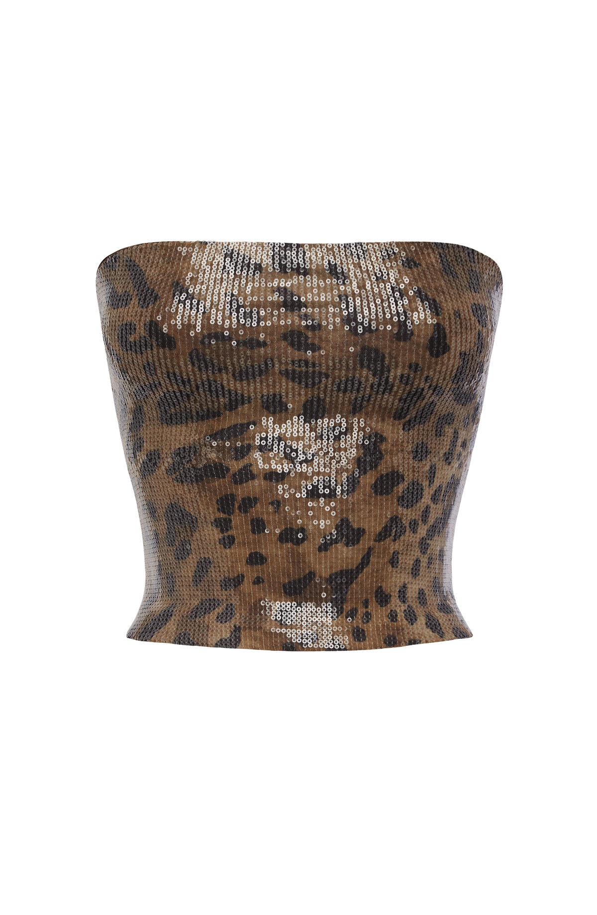 Sharni Top - Sequin Leopard Print