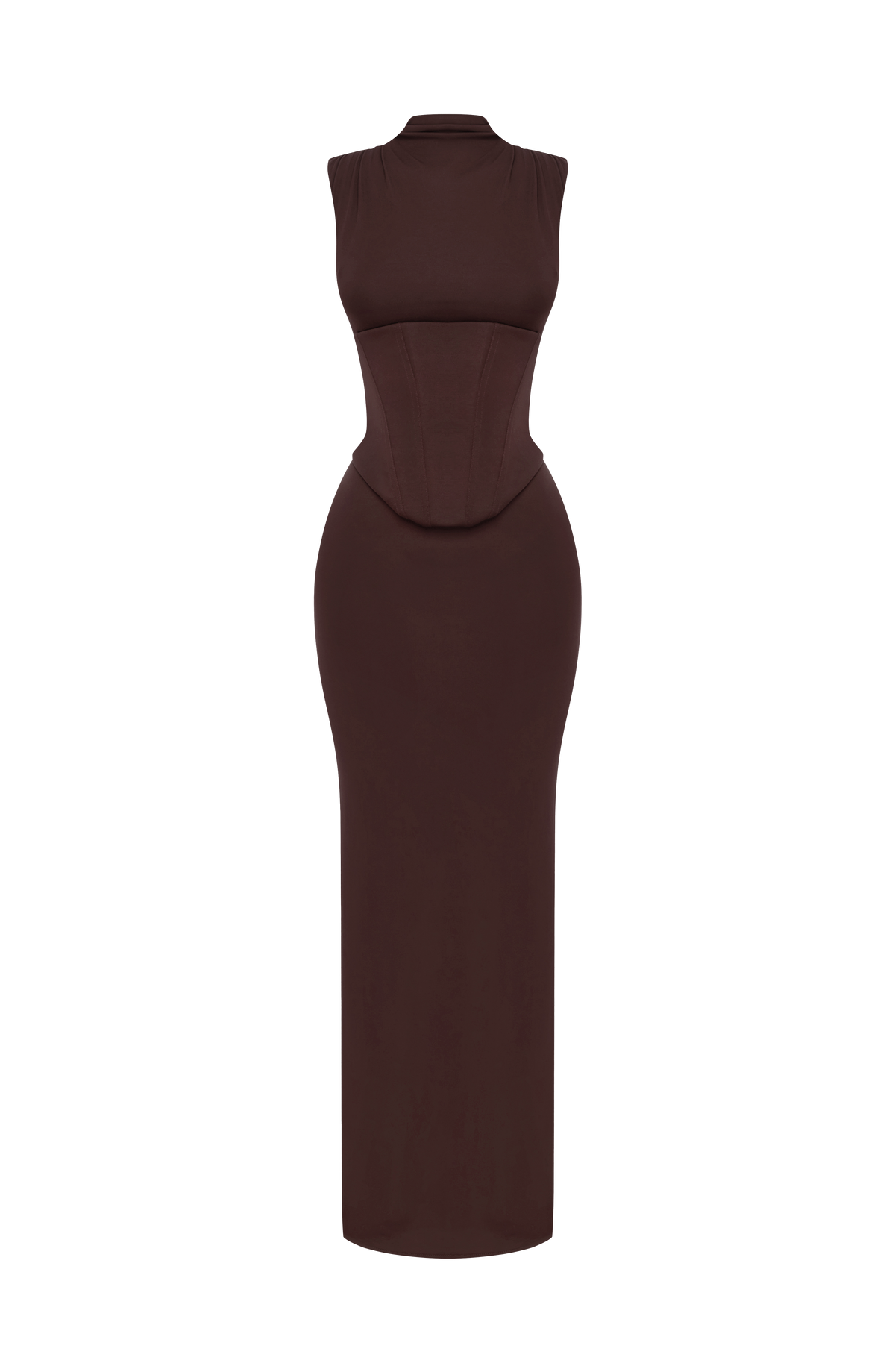 Soline Maxi Dress - Plum Brown