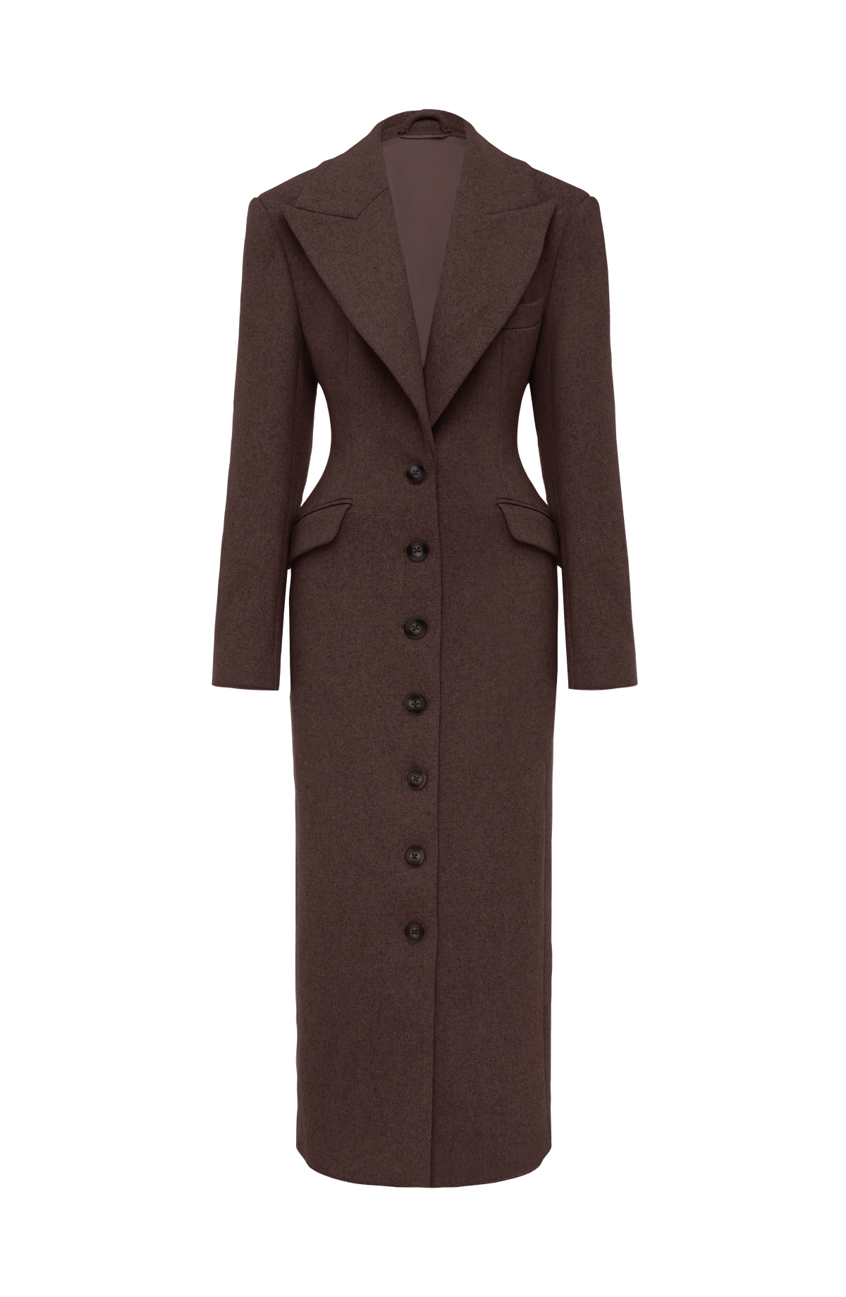 Ursula Coat - Plum Brown