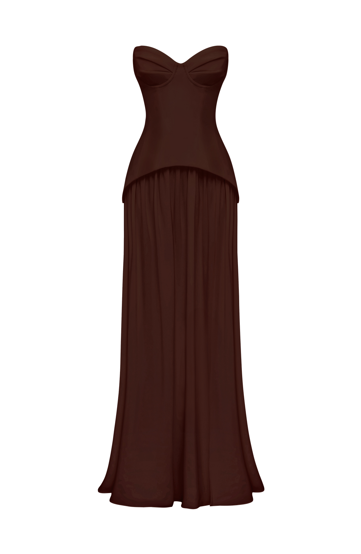 Vietta Maxi Dress - Plum Brown