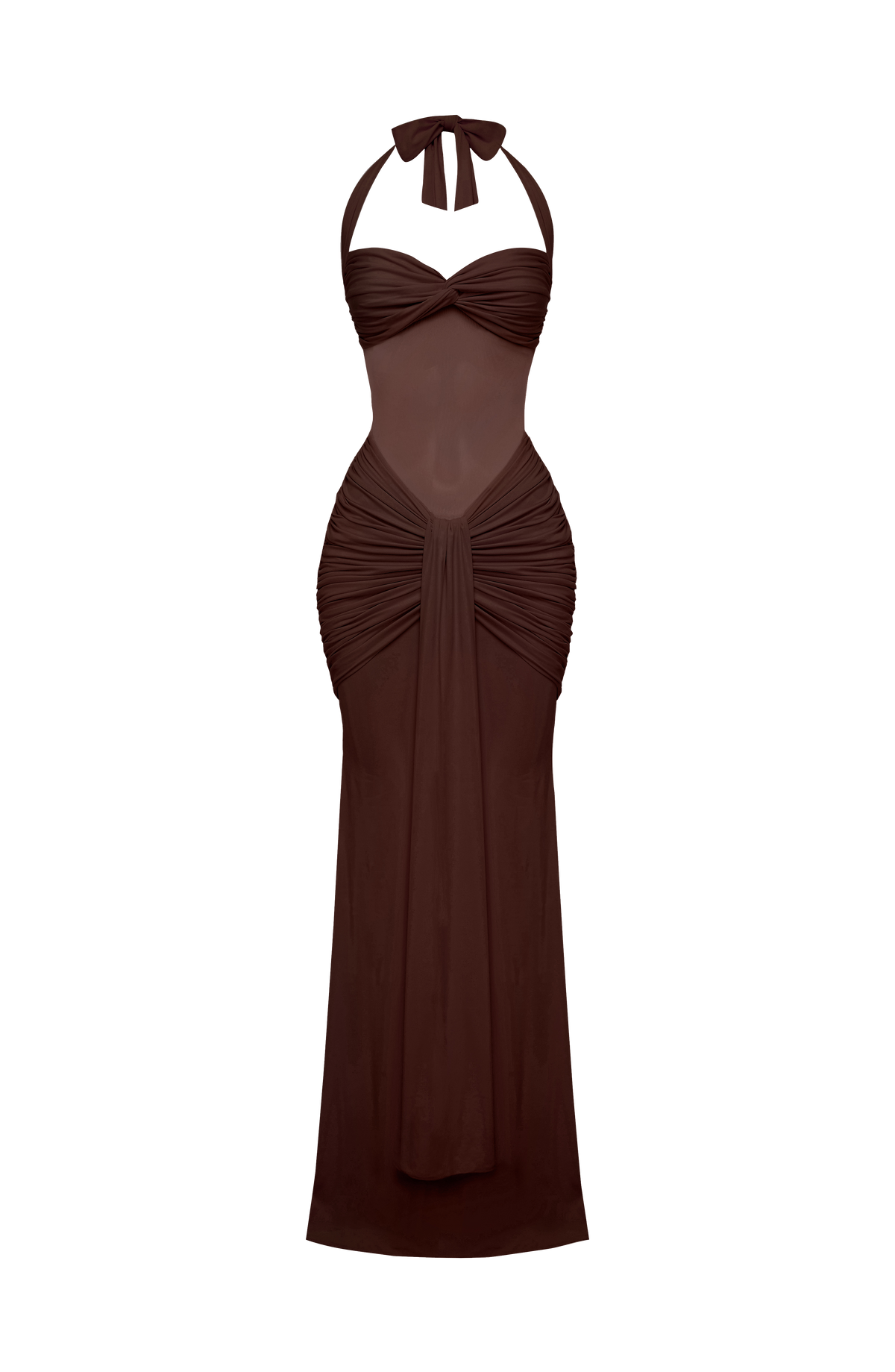 Vixen Maxi Dress - Plum Brown