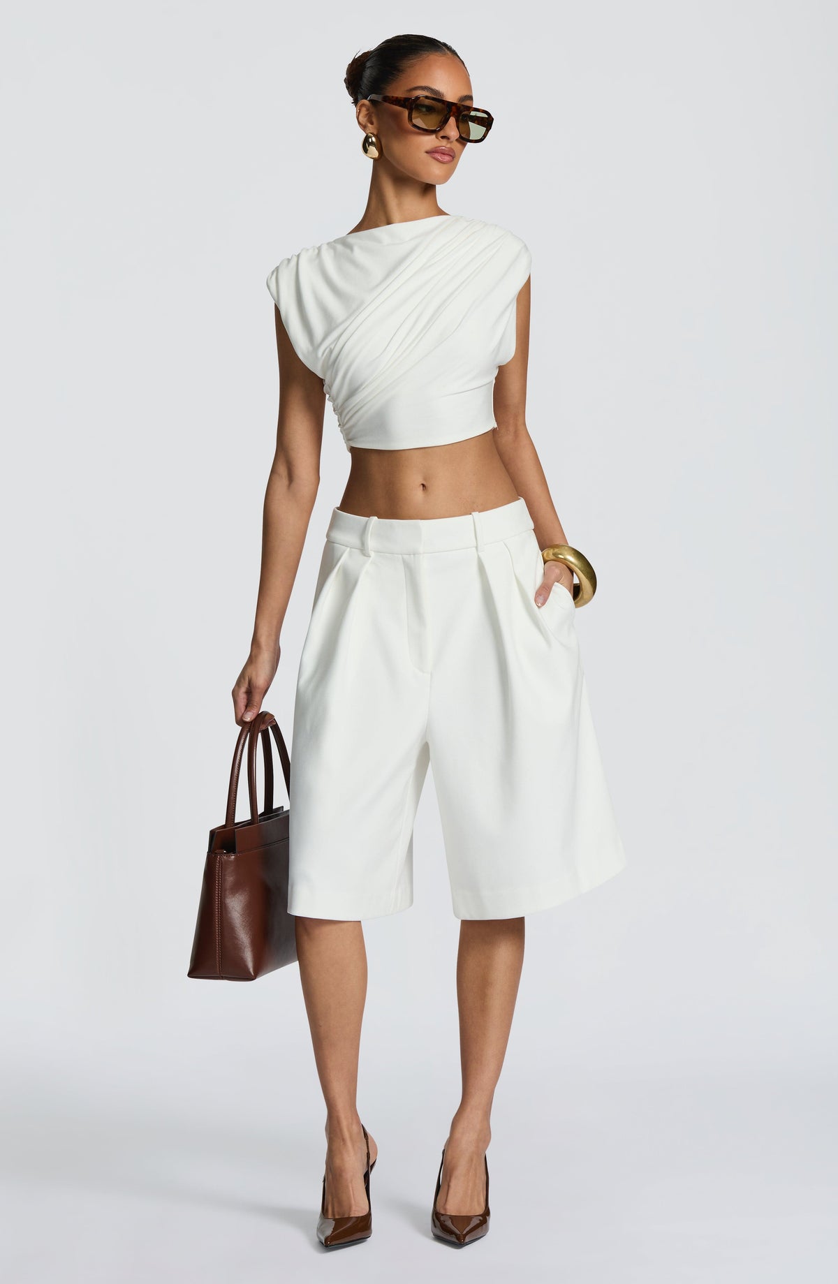 Ausra Bermuda Shorts - Ivory