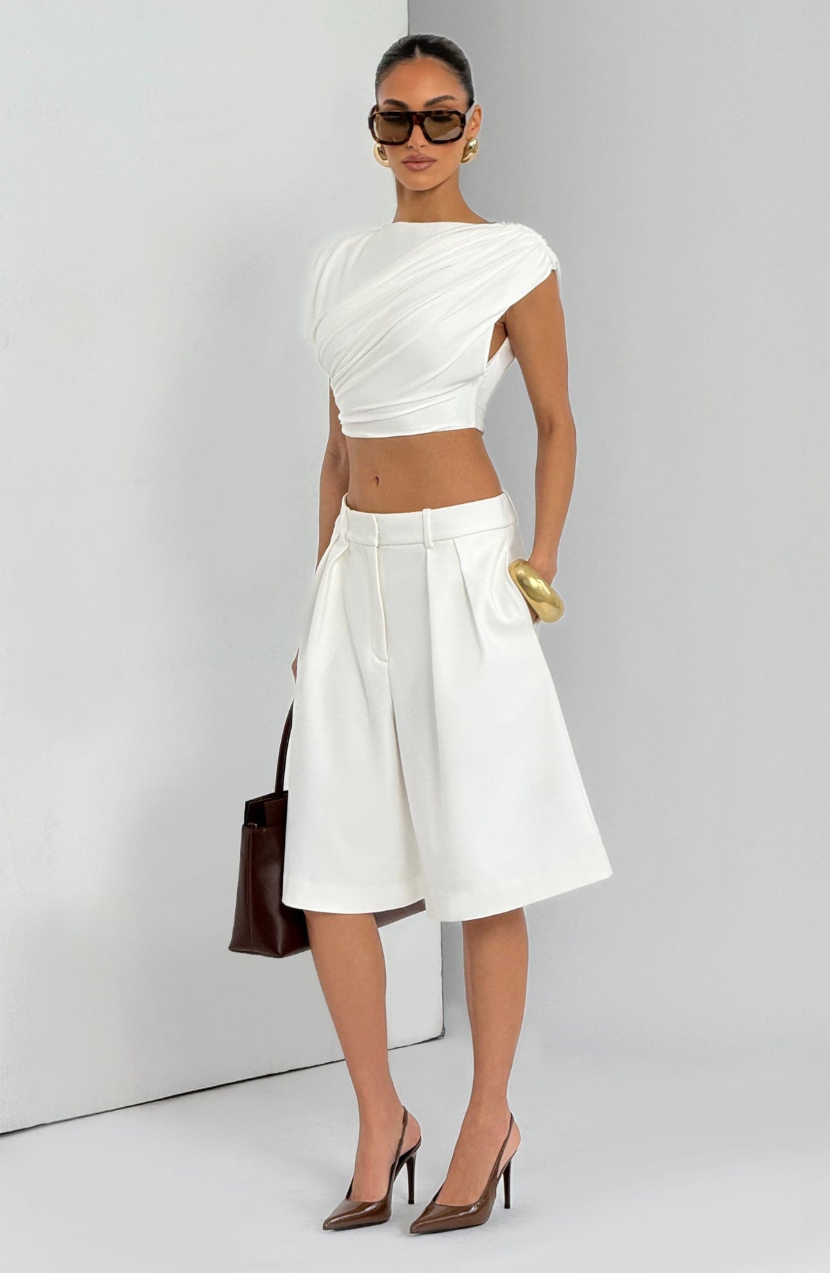 Ausra Bermuda Shorts - Ivory