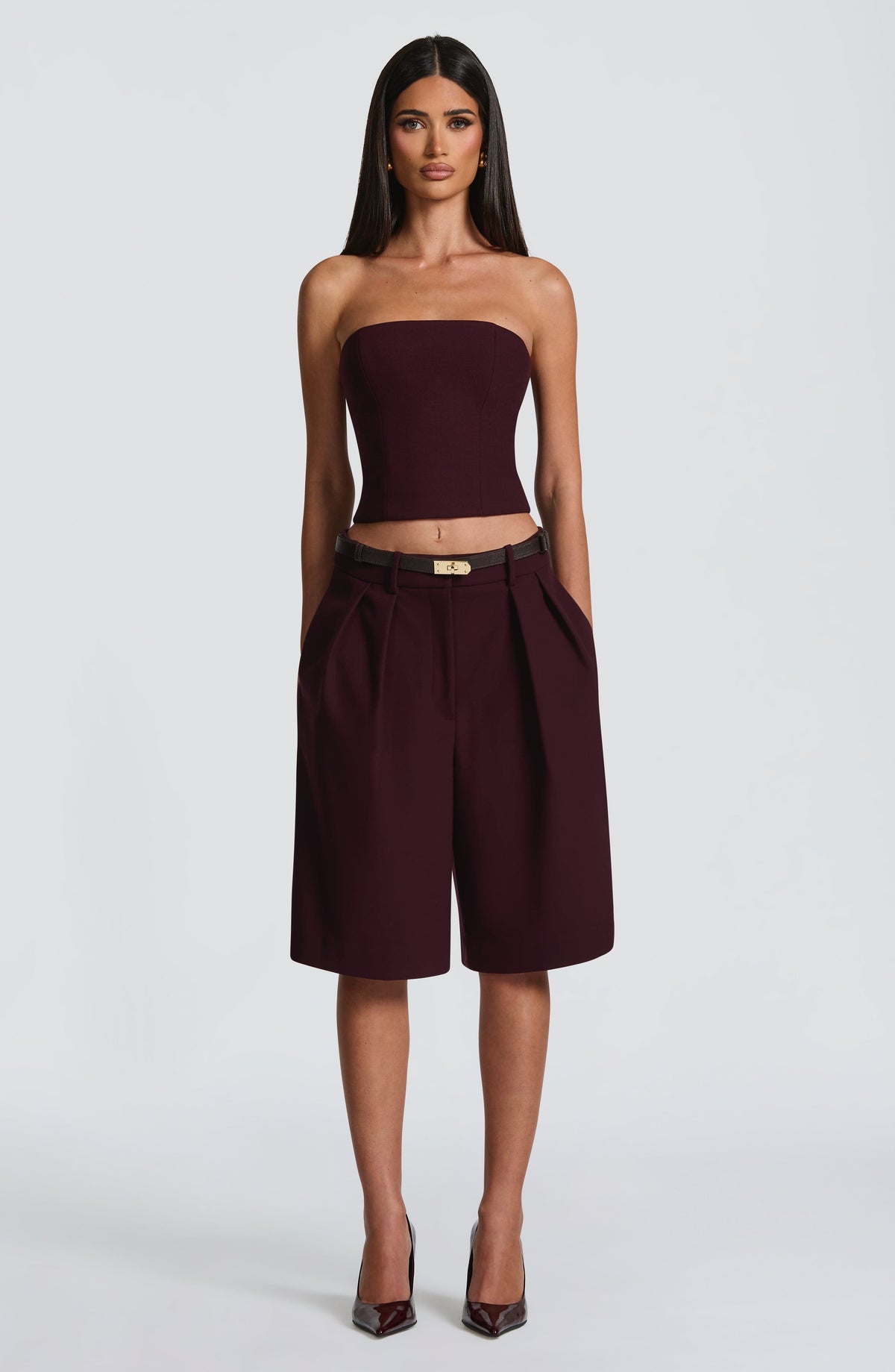 Ausra Bermuda Shorts - Plum