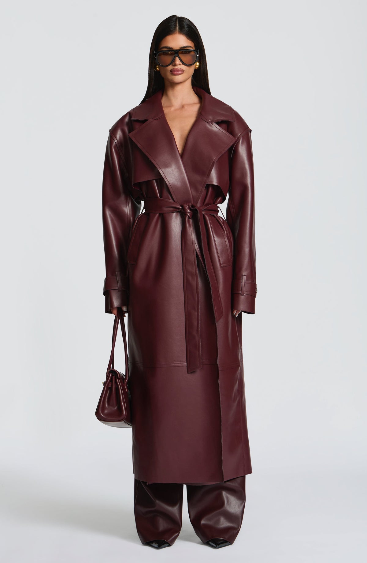 Bridget Trench Coat - Plum