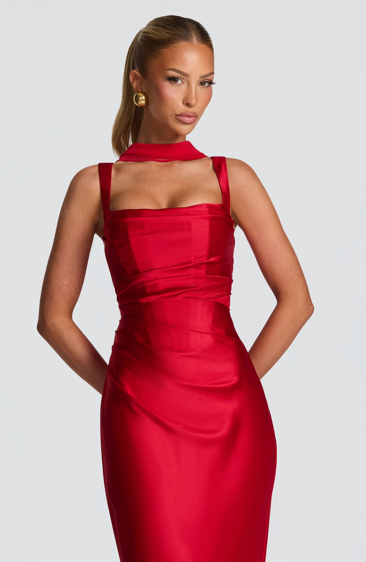 Calanthe Maxi Dress - Red