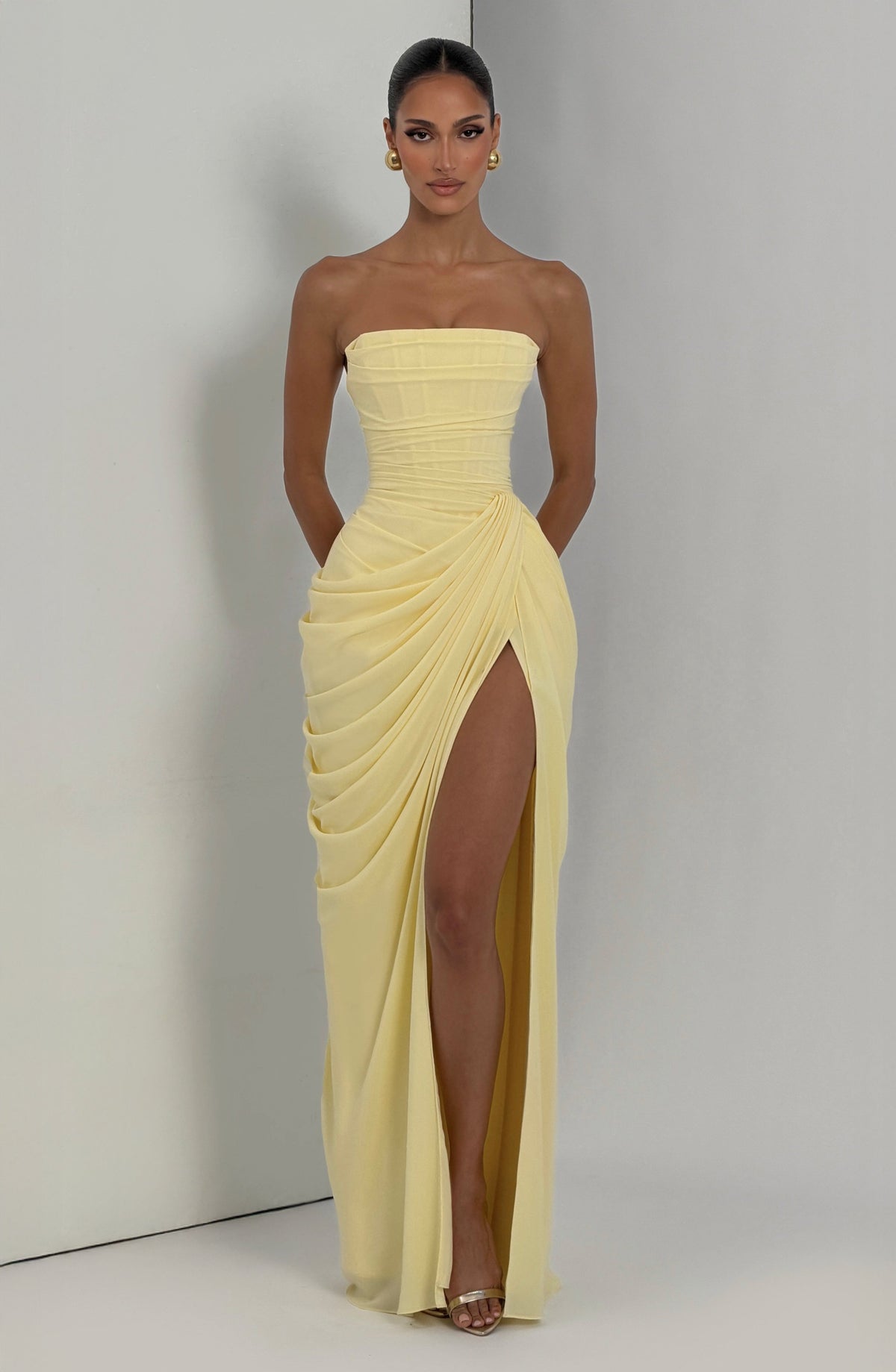 Cyra Maxi Dress - Lemon
