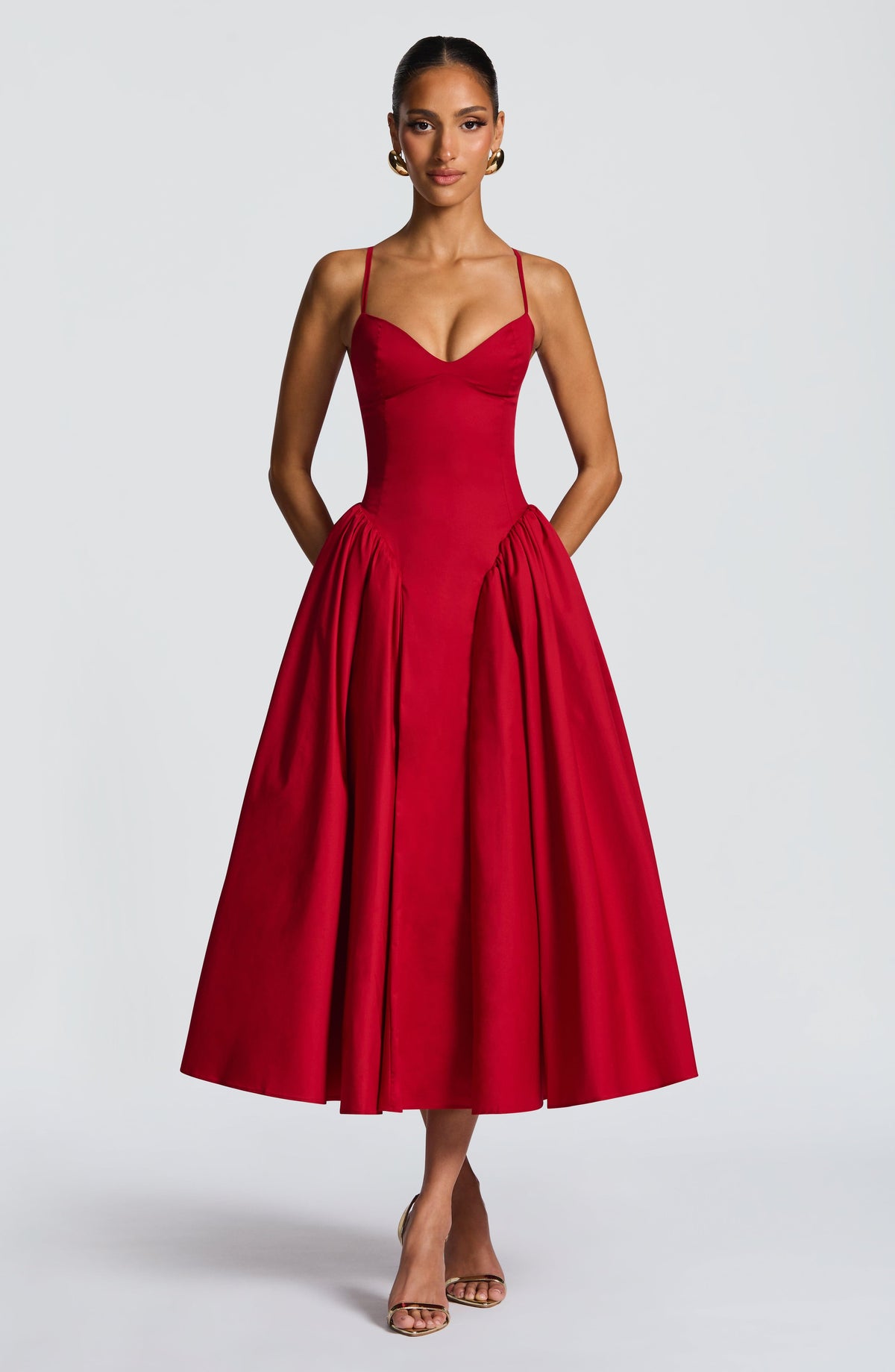 Emerson Midi Dress - Red